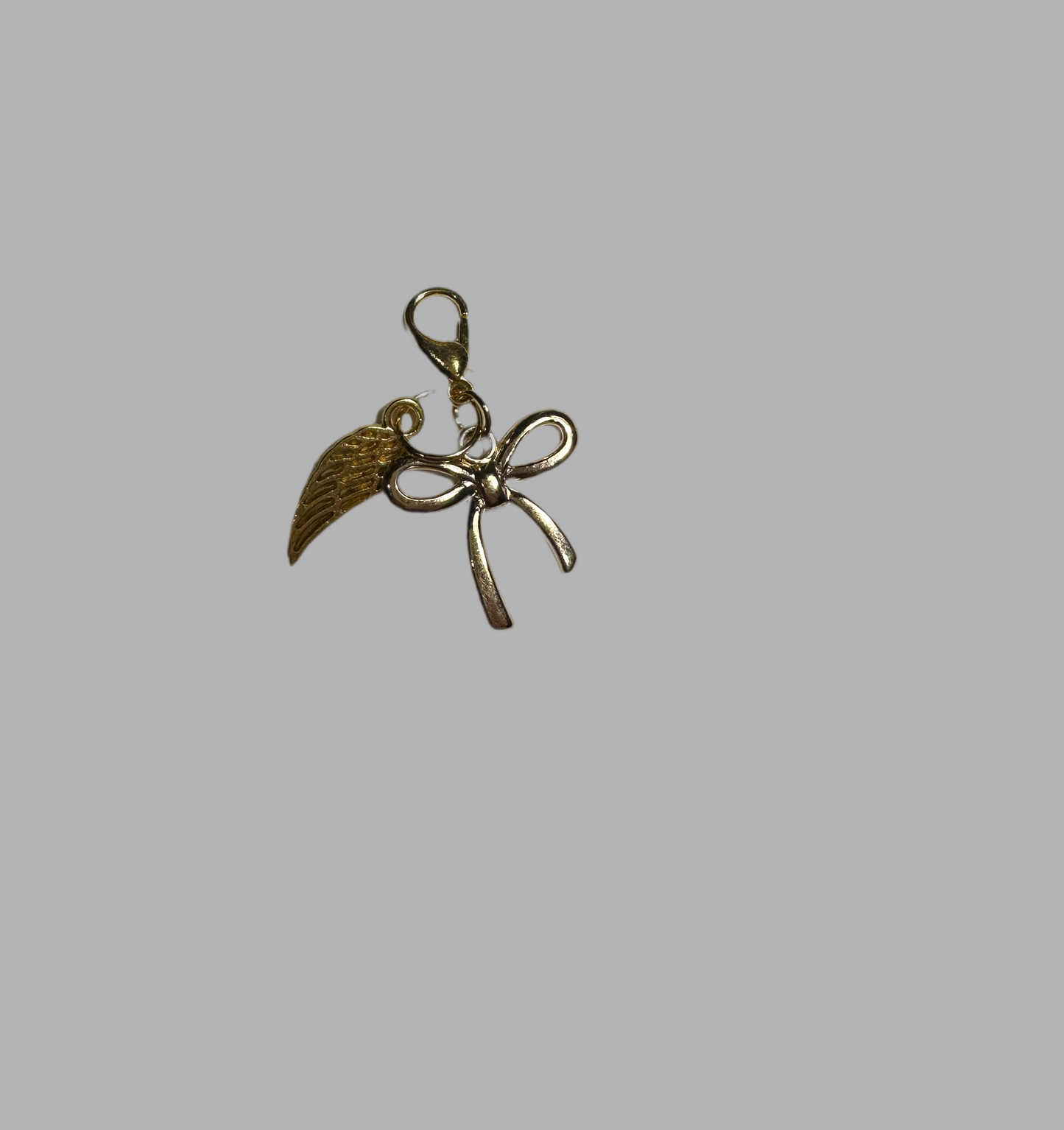 Lace Bow And Wing Charm