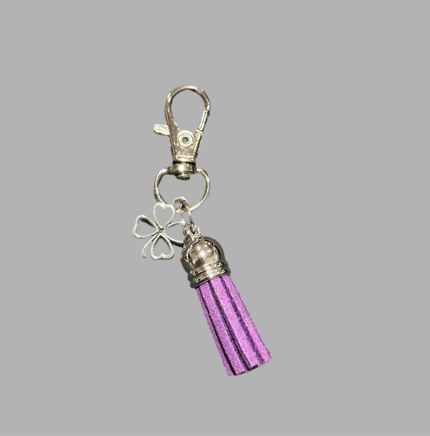 Random coloured Tassle with Clover Charm