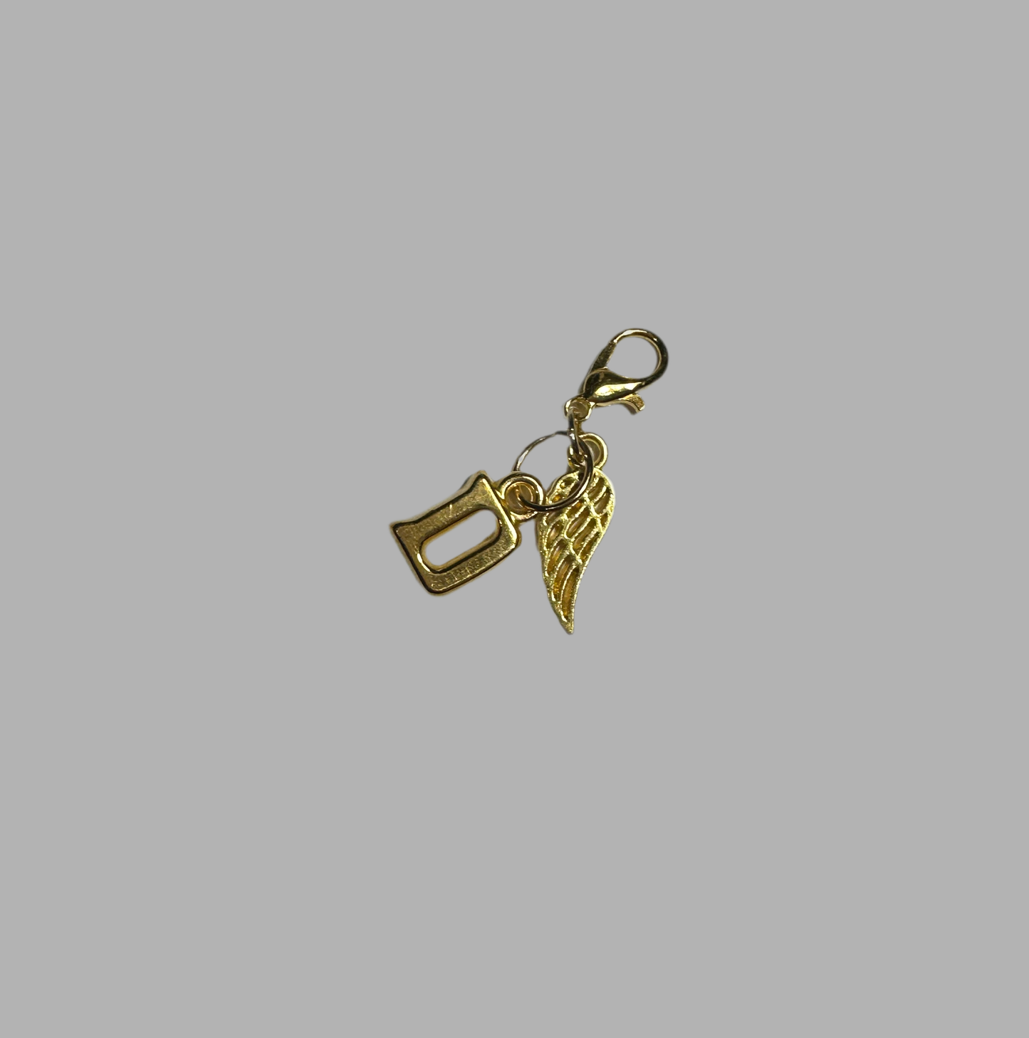 Name Letter Charm With Wing