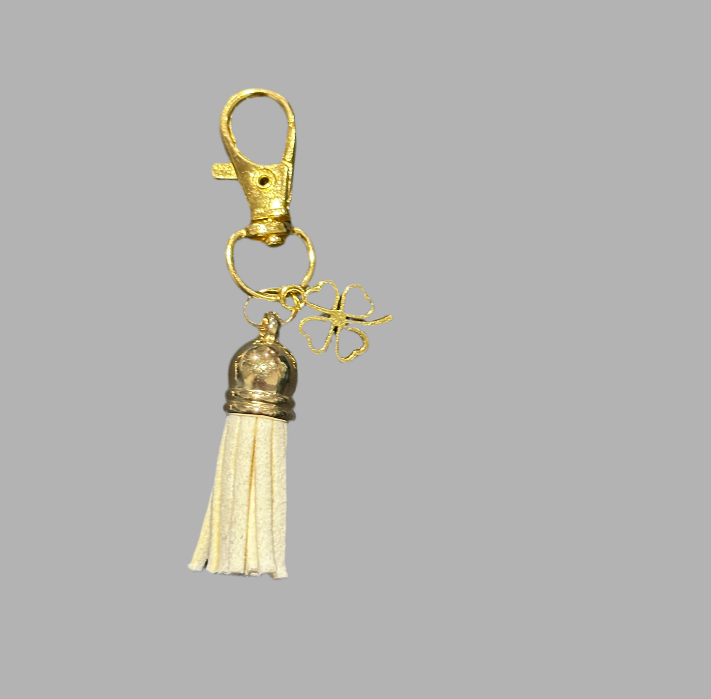 Random coloured Tassle with Clover Charm