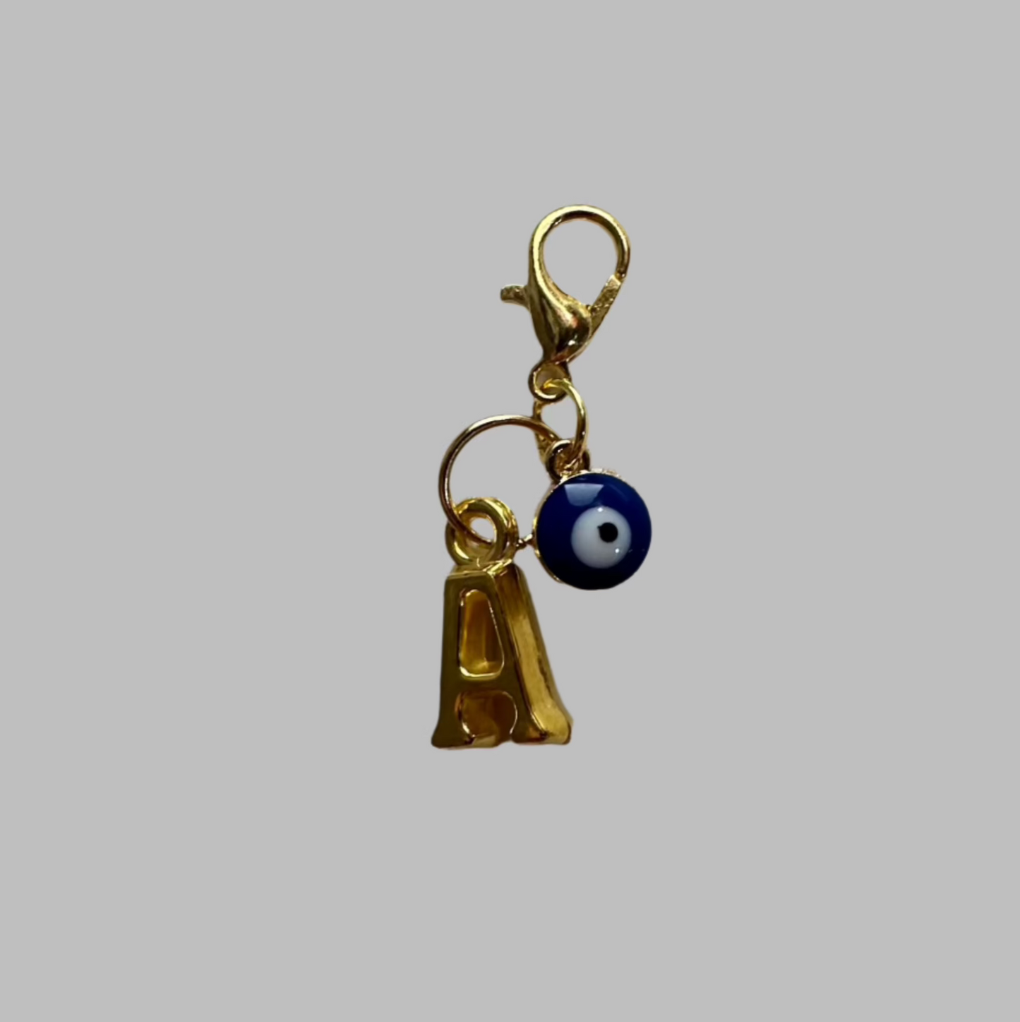 Evil Eye Letter Charm
