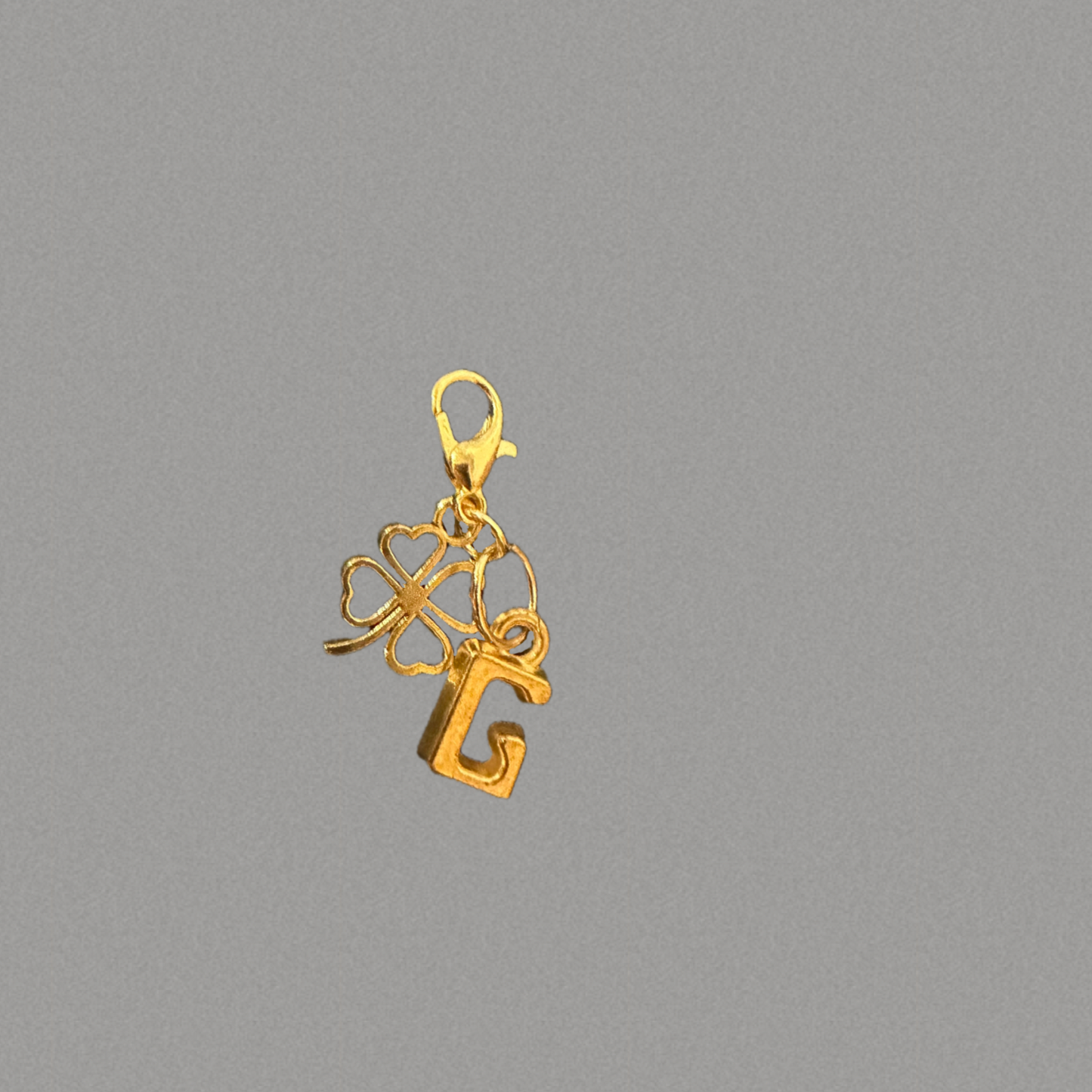 Name Letter Charm With Clover