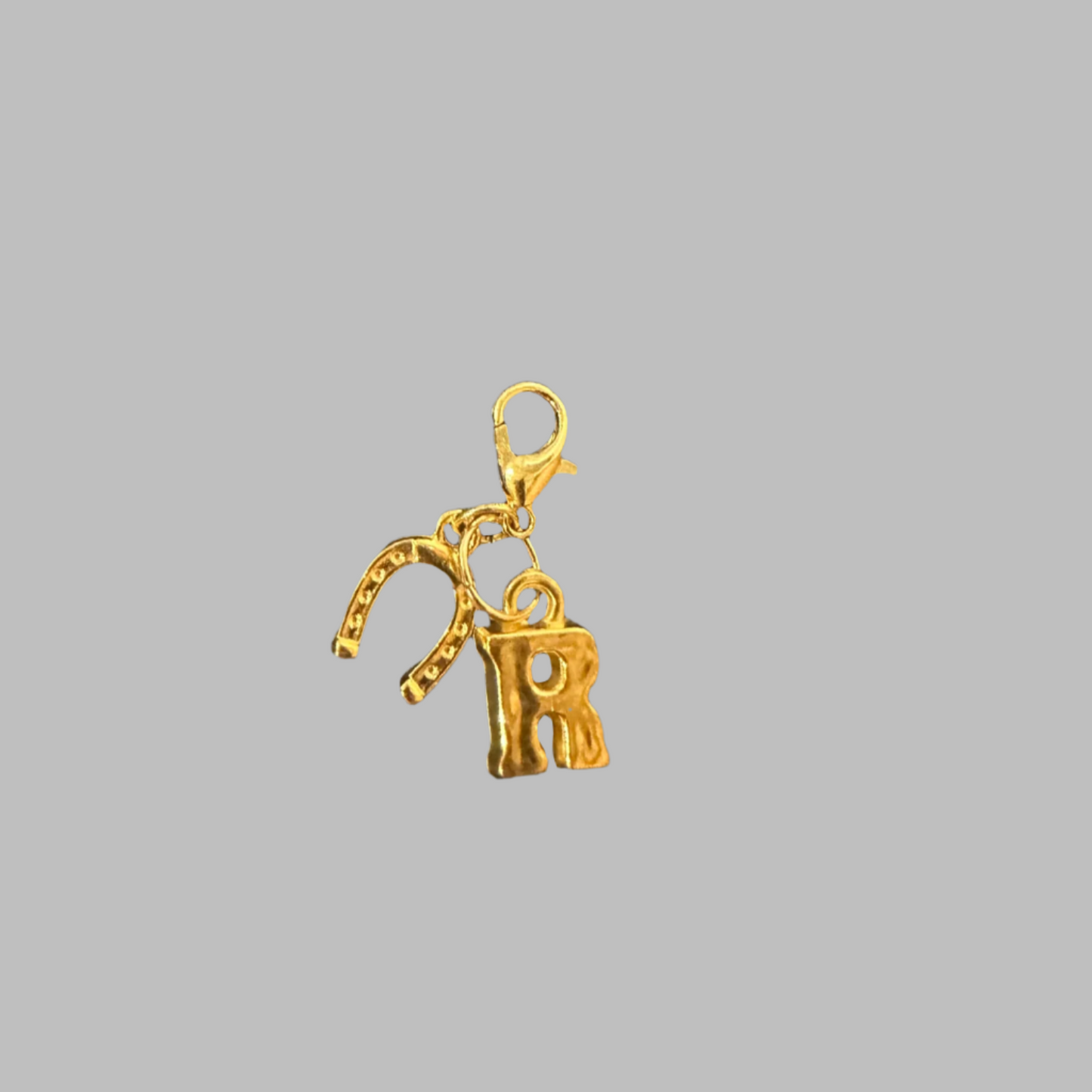 Horse Shoe Letter Charm