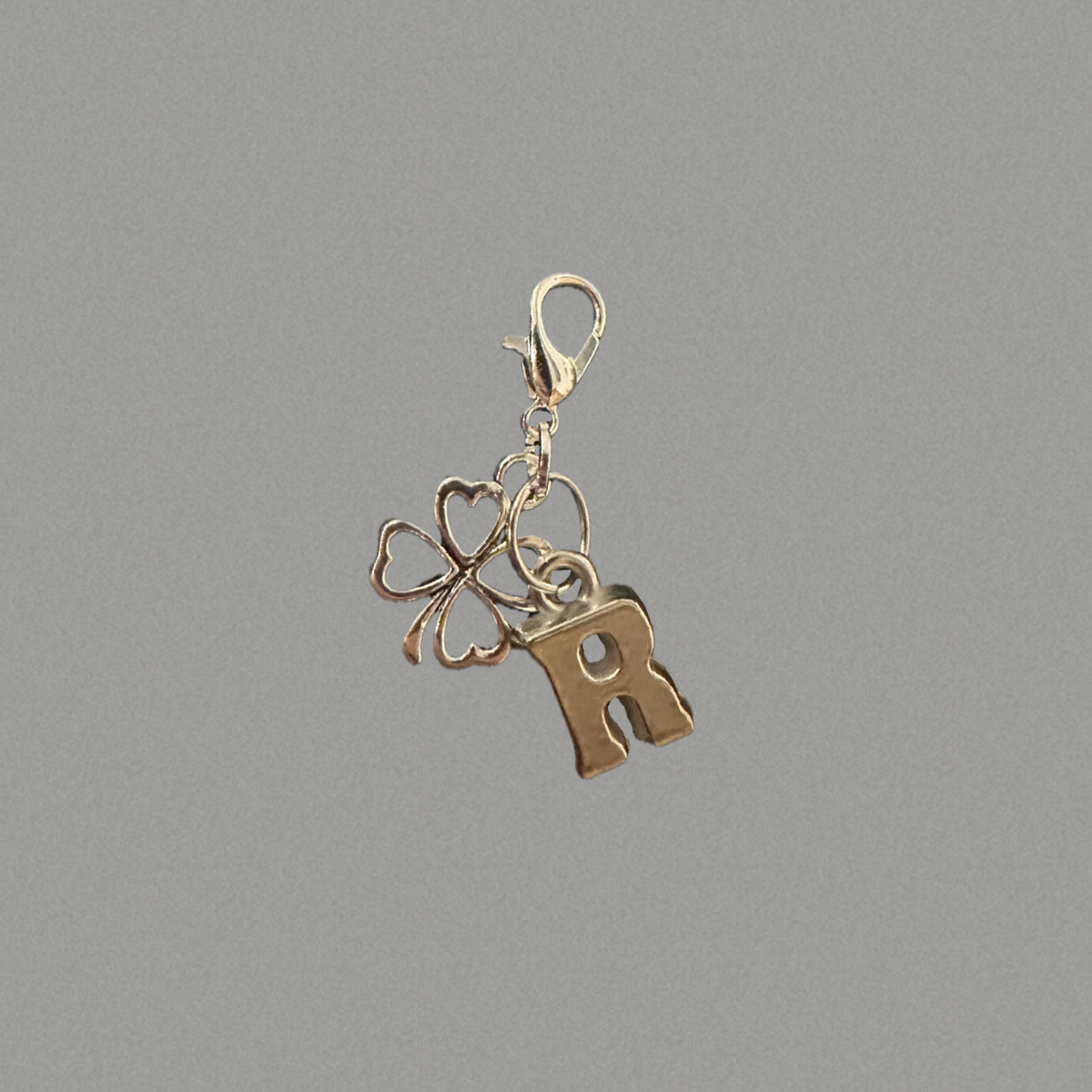 Name Letter Charm With Clover