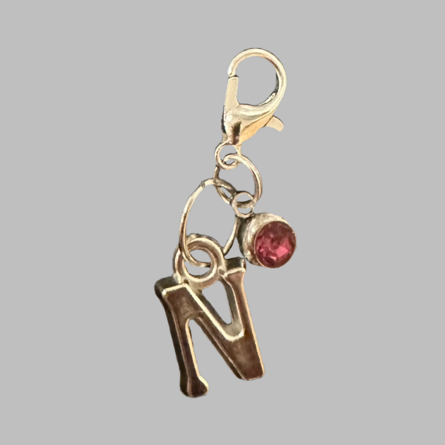 Name Letter Charm With Gem