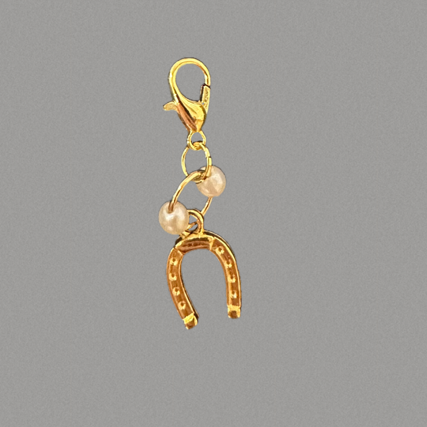 Horse Shoe Charm With Pearl