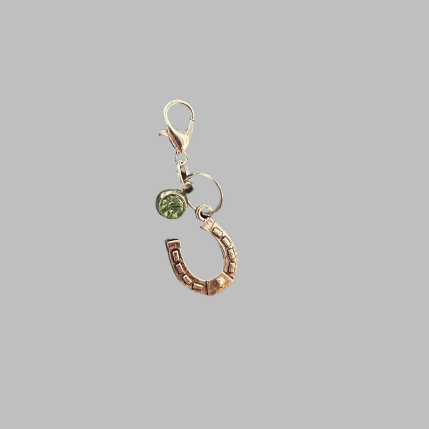 Horse Shoe Charm With Crystal