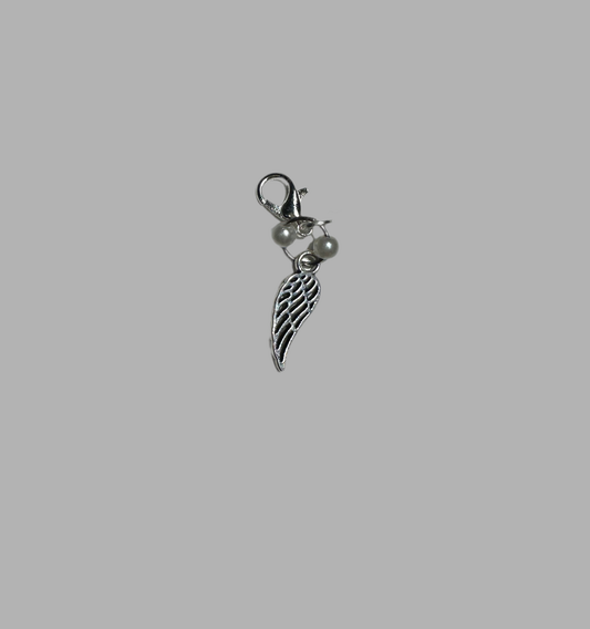 Wing Charm With Pearl