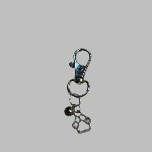 Dog Paw Charm With Gem