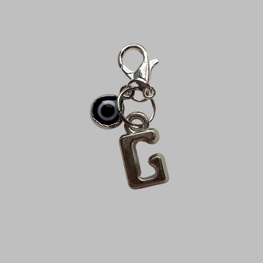 Evil Eye Letter Charm