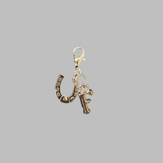 Horse Shoe Letter Charm