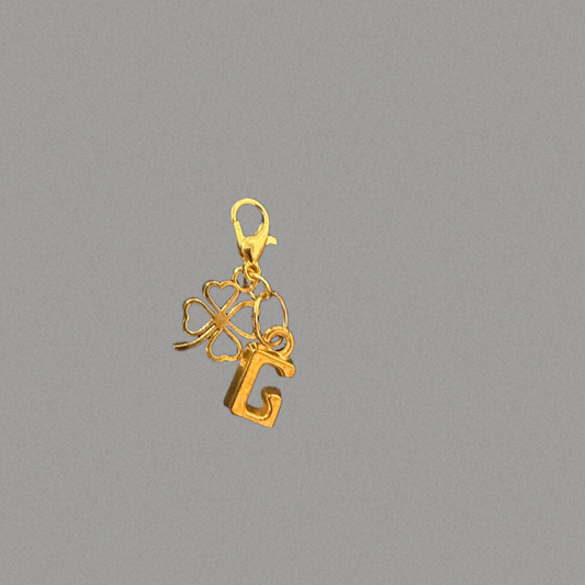 Name Letter Charm With Clover