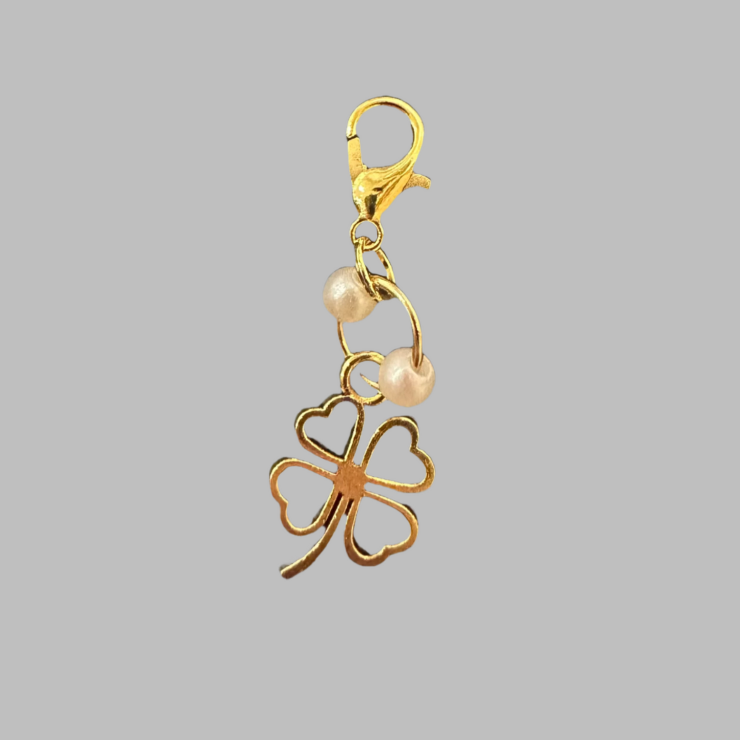 Clover Charm With Pearl
